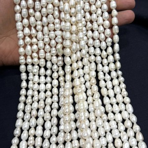 Perlas de agua dulce blancas, barrocas, sueltas, naturales y genuinas, en forma de patata, para la fabricación de joyería, a precio de mayoreo. - Product Image 2