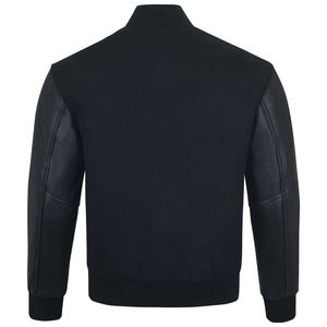 Custom Front <b>Thin</b> Long Hooded Varsity Jacket Men Plus Size Puff Printing Winter Zipper Closure Waterproof Breathable 100% Wool - Product Image 3