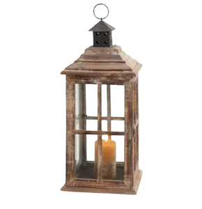 Ensemble de deux lanternes décoratives en bois pour le Ramadan, porte-bougies et pots à bougies, éclairage d'intérieur - Product Image 2