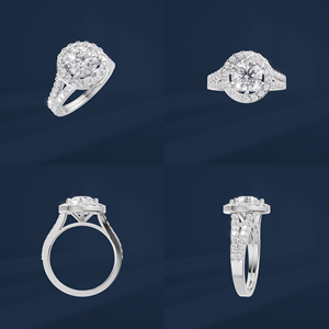 Bague de fiançailles de luxe pour femme de la marque DIFF, diamant de laboratoire classique taille brillant, plaqué platine PT950, diamant certifié IGI - Product Image 6