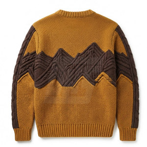 Modern Men <b>Jumper</b> <b>Warm</b> Knit Pullover Sweater Casual Winter Clothing Soft Fabric Ribbed Cuffs Hem And Comfortable Everyday Fit - Product Image 2