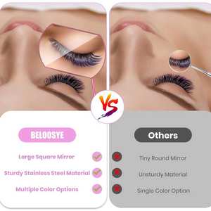 Miroir de Maquillage de Bureau Pliable à Grossissement 3X, Lumineux, Sophistiqué et Glamour, pour Studio de Beauté Moderne, Réfléchissant - Product Image 6