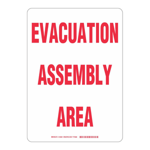 Panneau de signalisation d'assemblage d'évacuation Brady - Panneau d'avertissement réfléchissant en PVC/PC pour la sécurité intérieure et extérieure - Product Image 2