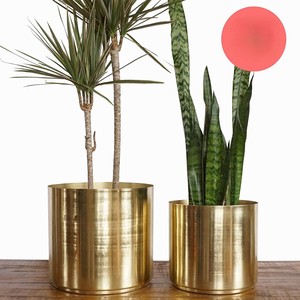 Maceta Grande Decorativa de Metal, Maceta de Hierro para Plantas de Interior y Exterior, para Sala de Estar, Balcón, Jardín - Product Image 3