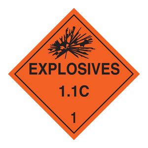 Señal de Seguridad de Aluminio Impresa con UV Brady Explosives 11C 1 para Áreas de Riesgo en Interiores y Exteriores - Product Image 3
