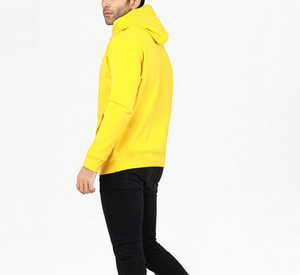 Sudadera con Capucha Amarilla para Hombre, Sudadera Informal de Manga Larga con Bolsillo Tipo Canguro, Ajuste Regular Cómodo para Invierno - Product Image 4