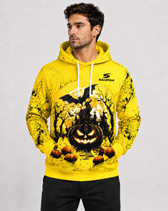 Sudadera con Capucha Personalizada de Halloween para Mujer, Sudadera con Capucha Lisa con Dobladillo sin Rematar para Hombre y Mujer, Sudadera Unisex con Etiquetas Personalizadas y Sublimación - Product Image 1