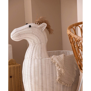 Cesta Resistente para Habitación Infantil, Cesta de Almacenamiento de Juguetes de Mimbre Tejida a Mano para Organización de Guardería, Lavandería y Decoración del Hogar - Product Image 6