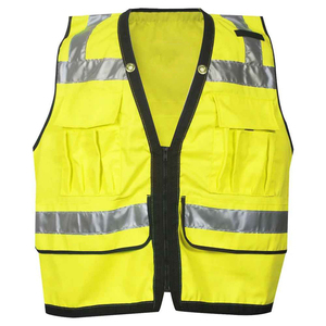 Gilet de sécurité réfléchissant respirant en polyester OEM, vêtements de travail haute visibilité pour les travailleurs de la construction, industriels, routiers et extérieurs - Product Image 4