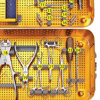 Kit d'instruments chirurgicaux orthopédiques de base pour plaque de fixation des membres inférieurs |   Approuvé CE, acier, manuel, Dentavex, usage vétérinaire