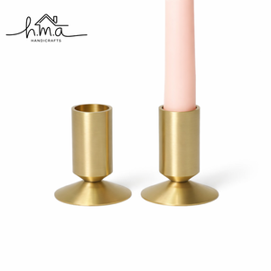 Support de bougie décoratif en laiton, haut et moderne, style minimaliste, pour la décoration de table à la maison et les cadeaux - Product Image 6