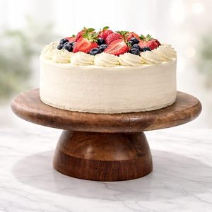 Base Giratoria Redonda para Tartas de Madera, Plato Antideslizante para Hornear, Herramienta de Repostería para Exhibición en Casa o Panadería - Product Image 1