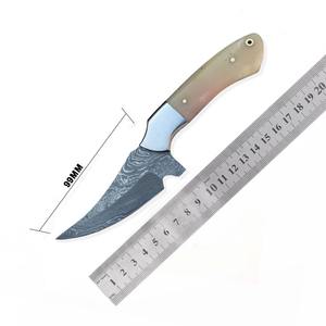 Custom Handmade Damascus Steel Fixed Blade Hunting Skinning <b>Knife</b> with <b>Bone</b> <b>Handle</b> Premium Holster Outdoor Camping - Product Image 5
