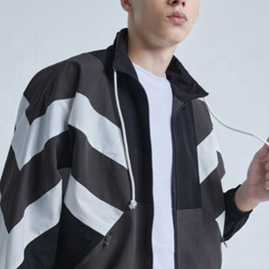 Wholesale Custom Printed Streetwear Solid Plus Size Men's Autumn Nylon Windbreaker Jacket - Product Image 1