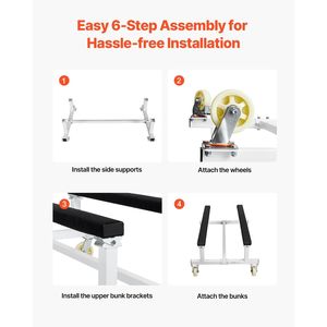 Carrello per Moto d'Acqua/PWC con Capacità di Carico di 816 kg, 4 Ruote Girevoli, 2 Freni e Piattaforma Fissa per Spostamento Facile - Product Image 5