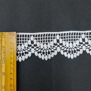Ribete de encaje de guipur de alta calidad, tela bordada con borde de encaje GPO para prendas de vestir, decoración textil del hogar, ribete de costura para exportación. - Product Image 4