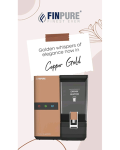FINPURE COPPER GOLD <b>RO</b> COPPER ALKALINE TDS WATER PURIFICATION SYSTEM 5 Micron Sediment <b>Filter</b> Heavy quality CABINET MATERIAL - Product Image 1