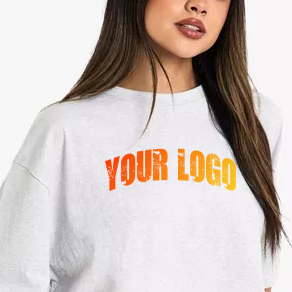 Camisetas de Cuello Redondo Oversize de Algodón 100% Pesado con Efecto Ácido Vintage, Manga Corta, Desgastadas, Lisas, Hechas a Medida para Mujer - Product Image 6