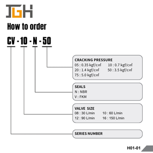 Jgh วาล์วตรวจสอบตลับไฮดรอลิก CV-08 - Product Image 6