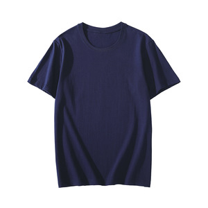 T-shirt col côtelé en coton 150g personnalisé OEM, couleur unie, teint en pièce, coupe oversize pour homme - Product Image 2