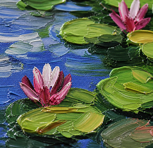 Pintura al Óleo Pintada a Mano de Alta Calidad, Decoración Europea para el Hogar, Estilo Impresionista, Serie de Lirios de Agua de <span class=keywords><strong>Monet</strong></span>, Paisaje, Personalizada - Product Image 5
