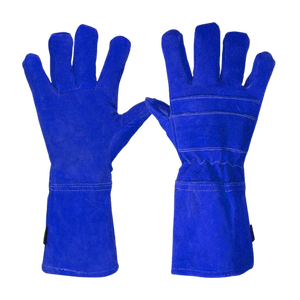 ถุงมือหนังวัวแท้คุณภาพสูง ทนทาน สำหรับงานเชื่อม งานดับเพลิง และปิ้งย่าง ป้องกันความร้อน ถุงมือนิรภัย - Product Image 6