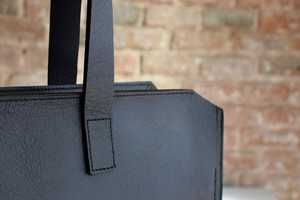 Sac fourre-tout en cuir marron, cuir véritable, fait main, personnalisé, fermeture éclair noire pour femme, LTB-0293 - Product Image 5