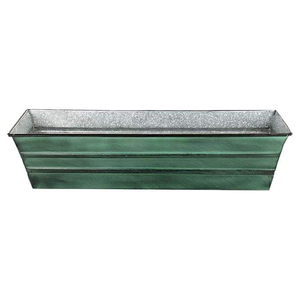 Multiuse Dark Galvanized <b>Rectangular</b> Planter Perfect for Wedding Events Party Setup Festive And Home Decoration From India - Product Image 2