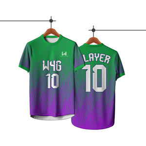 Camisetas de Fútbol para Hombre al por Mayor, Impresión por Transferencia de Calor, Secado Rápido, Transpirables, Manga Corta, Personalizables con Nombre de Equipo - Product Image 1
