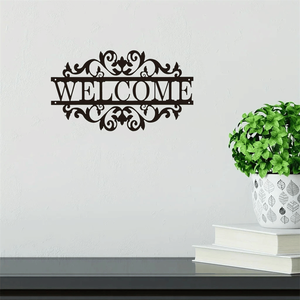 CIFbuy Insegna di Benvenuto Vintage Stile Fattoria, Arte Murale Rustica in Metallo per Decorazione Esterna del Portico, Regalo 'Home Sweet Home', Servizio di Raccolta Disponibile - Product Image 4