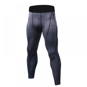 Pantalon de compression gris pour homme, coupe ajustée, évacuation de l'humidité, séchage rapide, MMA, BJJ, entraînement, longueur intégrale, ceinture élastique - Product Image 3