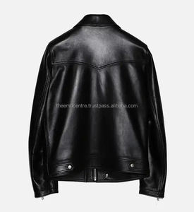Chaqueta de cuero con estilo para hombre más vendida, chaqueta de cuero de diseño premium, chaqueta de cuero de motorista occidental para hombre de última moda para hombre - Product Image 5