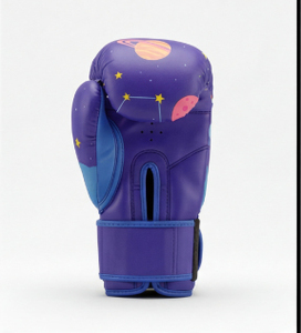 Guantes de Boxeo Infantiles con Diseño de Cohete Espacial Morado, Guantes de Entrenamiento Juveniles con Diseño de Galaxia, Equipo de Sparring para Niños - Product Image 2