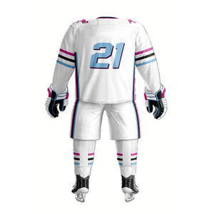 Ensemble de maillots et chaussettes de hockey sur glace personnalisés de haute qualité, sublimation frontale, respirant, 100% polyester, unisexe adulte, OEM SPORTS - Product Image 2