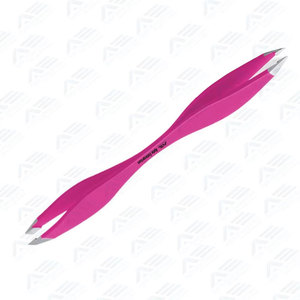 High-Quality Precision Beauty Tools <b>for</b> Professional Salon Use Wholesale Custom Color Stainless Steel Slanted Eyebrow Tweezers - Product Image 4