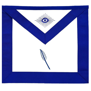 Insignia Masónica Bordada Personalizada para Oficial de Logia Azul, Cuadrada, de Cuero, para Coser, con Imperdible, Ajustable, para Asistente Secretario - Product Image 1