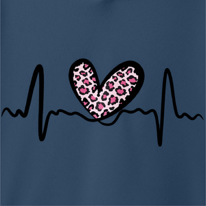 Sudadera con Capucha Informal de Invierno para Niñas, Estilo Holgado, con Estampado de Corazón de Leopardo, para la Temporada de Otoño - Product Image 4