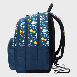 Mochila Escolar Impermeable con Diseño de Dinosaurio y Zorro Polar para Niños, Correa Desmontable, Cierre de Cremallera, Forro de Poliéster y Nailon - Product Image 1