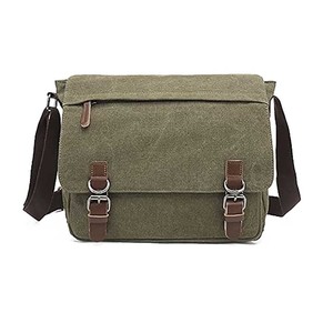 Sac messager en toile vintage, imperméable, avec protection RFID, léger, fermeture éclair, grande capacité, multi-poches, sac pour ordinateur portable - Product Image 3