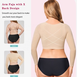 Top <span class=keywords><strong>Modellante</strong></span> Post-operatorio a Maniche Lunghe Senza Cuciture per Donna, Traspirante e ad Alta Compressione - Product Image 5