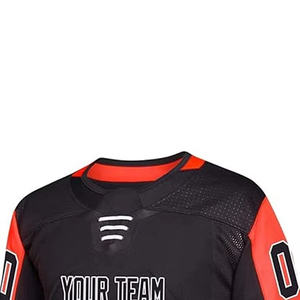 High Quality Custom Printed Men's Sublimation Ice Hockey Jersey with Hood <b>Lace</b>-Up Design Quick Dry Breathable OEM DOM Service - Product Image 3