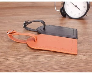 Étiquettes de bagages en cuir de vachette classiques de luxe, faites à la main, en cuir pleine fleur, résistantes à l'eau, légères pour le voyage - Product Image 3