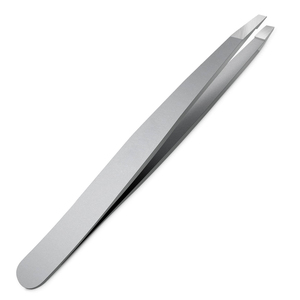 Pinzas para Cejas de Acero Inoxidable Hechas a Mano con Punta Inclinada, Duraderas, Ecológicas, con Mango Cómodo, Ligeras y Antiestáticas - Product Image 1