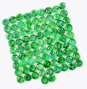 Esmeralda Natural Redonda con Corte Facetado, Calibrada, Piedra Preciosa Suelta, Sin Tratar, Certificada, Lote de Cuentas para Joyería - Product Image 5