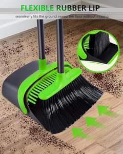 Ensemble balai et pelle pour l'amélioration de la maison, balai à long manche de 52 pouces avec pelle, ensemble combiné pour le nettoyage des sols de la maison, de la cuisine, de la salle et du bureau - Product Image 4