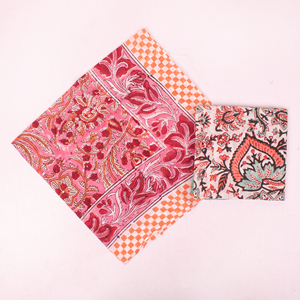 Hand Block Printed Cotton Fashion Summer Soft <b>Bandana</b> Scarf with Floral Design-Hiking Travel Accessories - Product Image 4