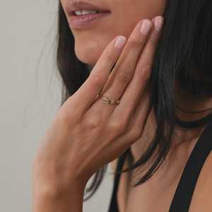 Anillos de 3mm con diseño minimalista, modernos y apilables para uso diario, alianzas de boda de joyería fina en oro macizo de 10k, 14k, 18k, precio de fábrica. - Product Image 2