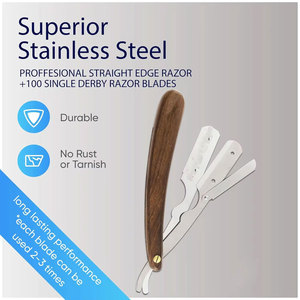 มีดโกนหนวดแบบตรง รุ่นแฟนซี สำหรับผู้ชาย พร้อมใบมีด ด้ามไม้ ชุดอุปกรณ์สำหรับช่างตัดผม ราคาขายส่ง ผลิตภัณฑ์สำหรับช่างตัดผม - Product Image 5