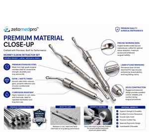 Ensemble d'extenseurs de coude MORREY à double extrémité, instruments manuels, 27,5 cm, Zetomed Pro - Product Image 6