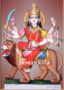 White Marble Maa Durga ji Statue - Product Image 2